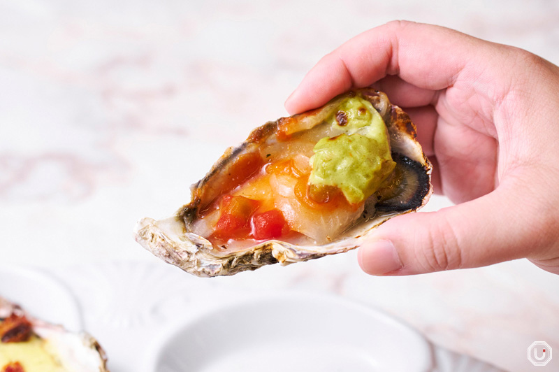 Photo of Grilled Oyster with Avocado and Salsa Sauce