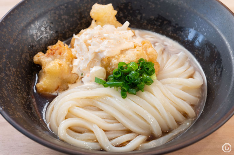 Chicken Tempura Tartar Topped Udon 990 JPY (tax included)