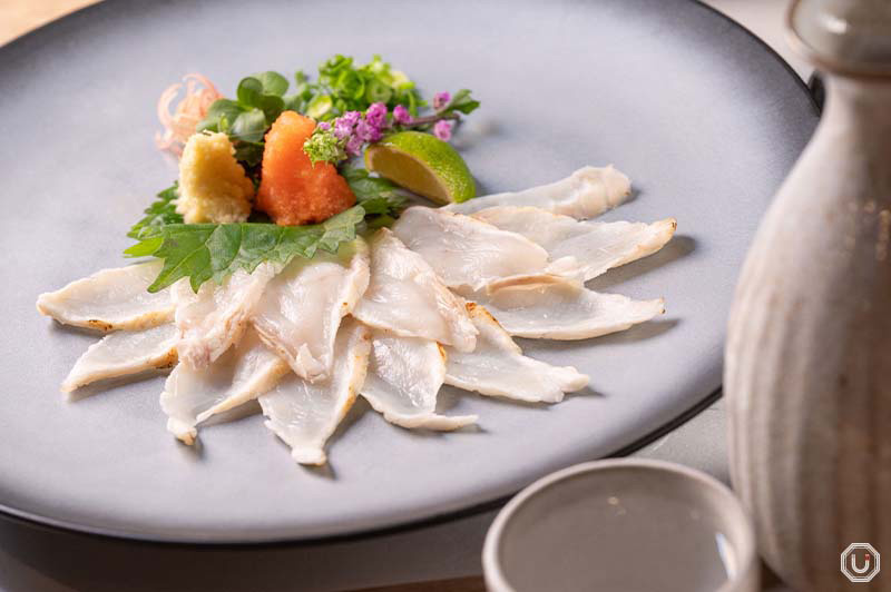 Photo of Japanese Pufferfish Tataki, Thinly Sliced