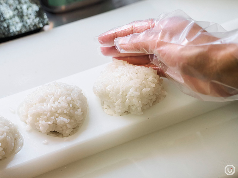 Photo of making rice balls