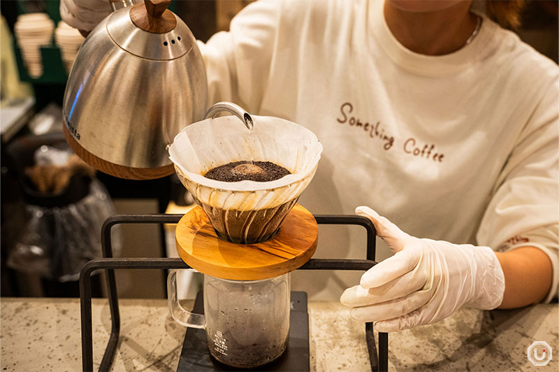 Photo of Bgc Blend Coffee being brewed