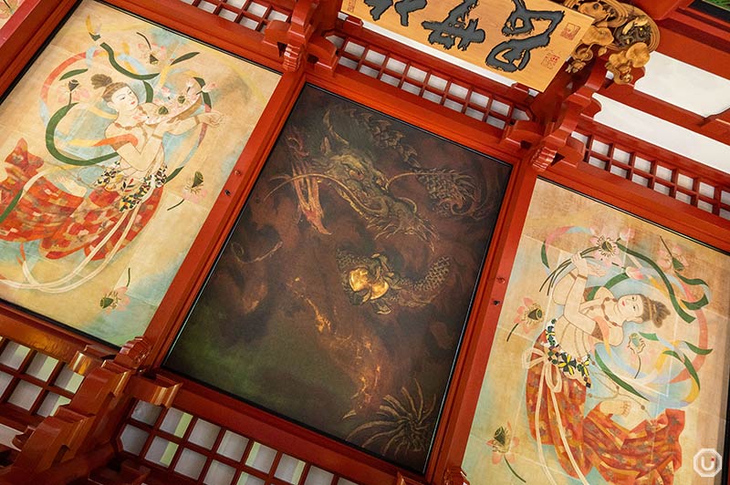 Ceiling paintings at Senso-ji