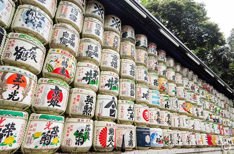 Sake dedicated to Meiji Shrine