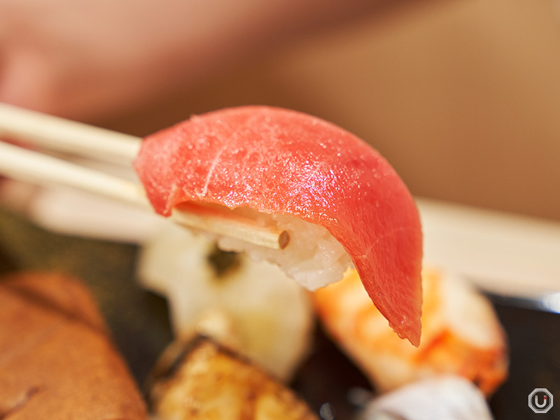 Photo of tuna sushi at Kura Sushi in Ginza