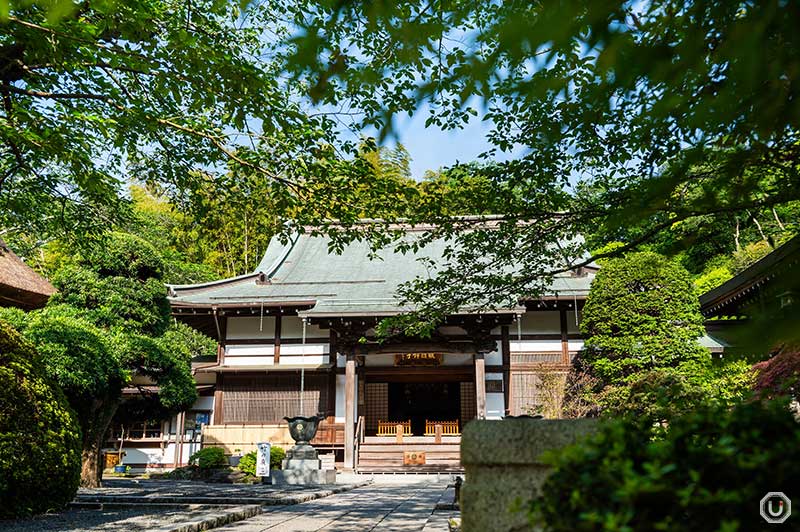The main hall at Houkokuji Temple in Kamakura