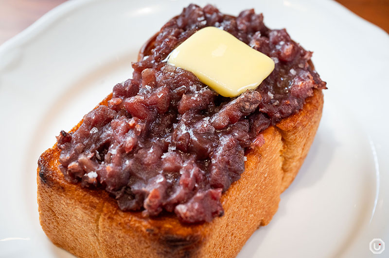 Sweet bean paste (An) butter toast at Parlour Ohashi