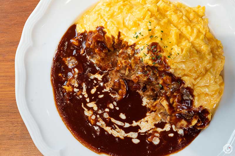 Homemade Demi-Glace Sauce and Fluffy Egg Omu Rice at Parlour Ohashi