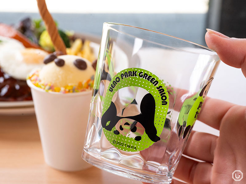 Ueno Green Salon's original cup provided with the Panda Cup Ice Cream