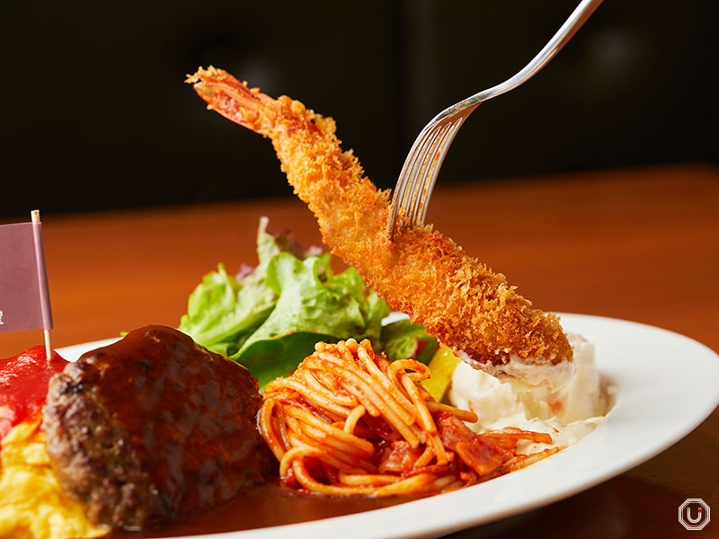 The Western-style lunch plate for adults and children at Sudacho Shokudo Akihabara UDX