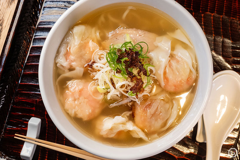 Shrimp Wonton Noodles at Ramen Honma in Akasaka