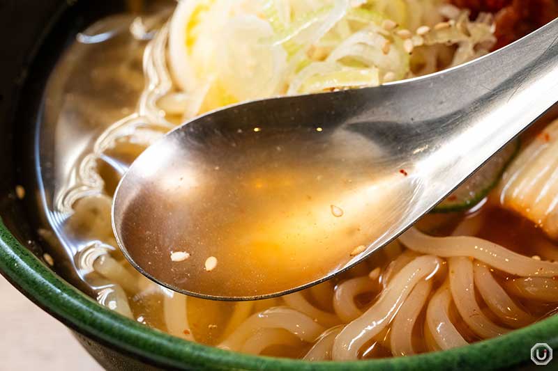 Morioka chilled noodles at Bouya Horumonkan