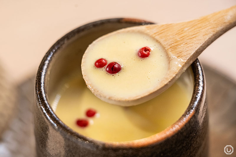 Corn potage at Ikura Shibuya