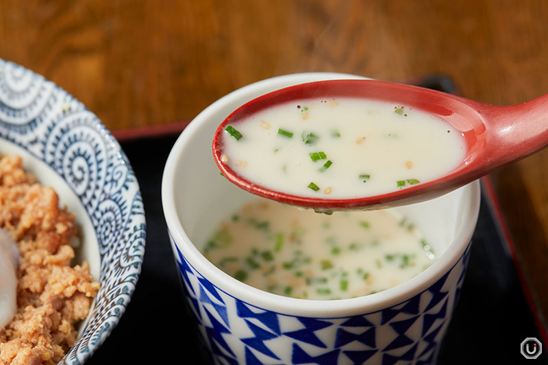 Chicken broth soup at YAKITORI MOE in Roppongi