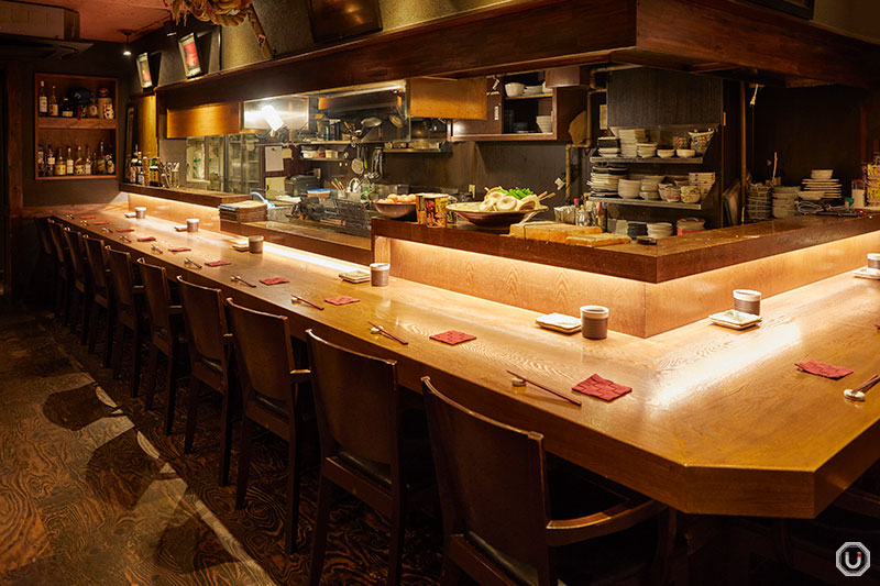 Interior view of YAKITORI MOE in Roppongi