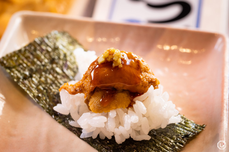 Uni at ITAMAE SUSHI in Shinjuku