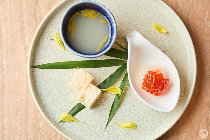 Japanese sake food pairing at at Shuzen Honohomare in Shinjuku