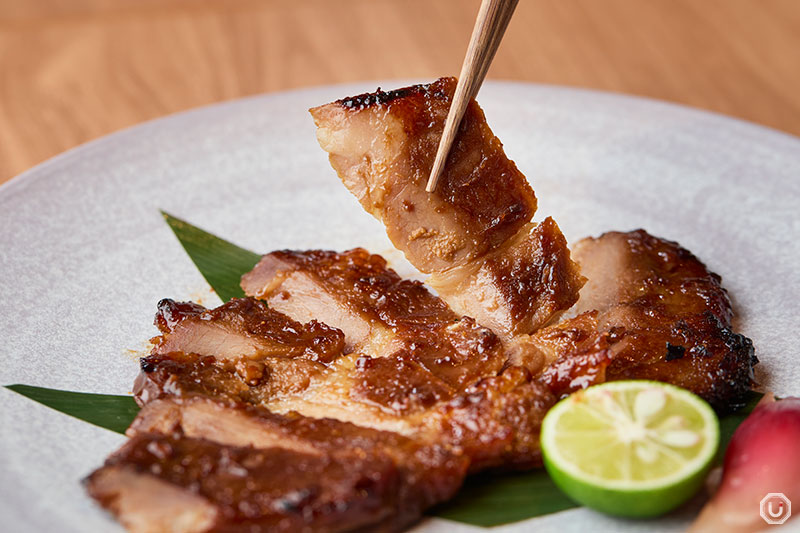 Grilled Miso-Marinated Pork Shoulder at Shuzen Honohomare in Shinjuku