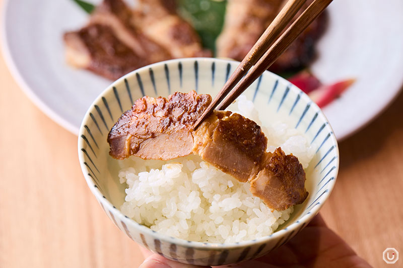 新宿にある穂のほまれの豚肩ロースの味噌漬け焼き