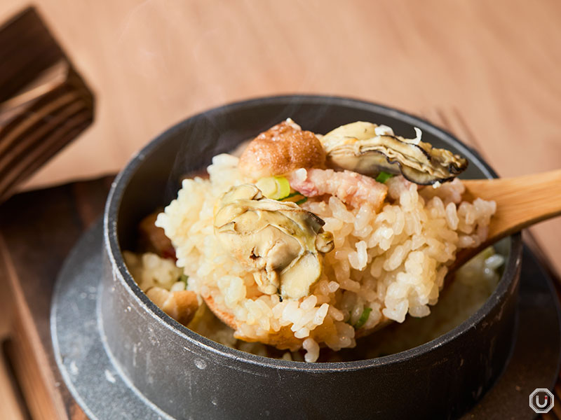 Oyster and Porcini Butter Kamameshi at Shuzen Honohomare in Shinjuku