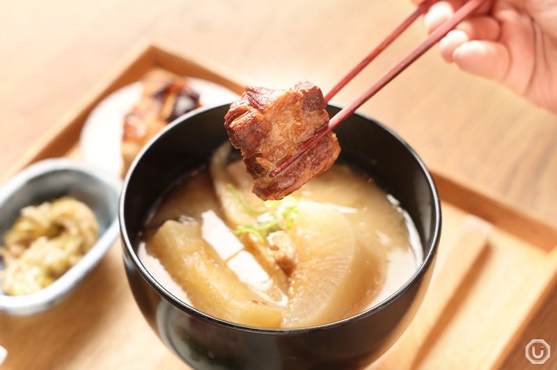 CHUNKY VEGE & PORK TONJIRU SET at MISOJYU in Asakusa