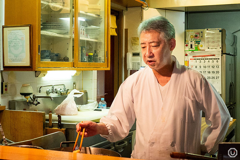 Fourth-generation owner Yoshihiko Shimada of Ponta Honke in Ueno