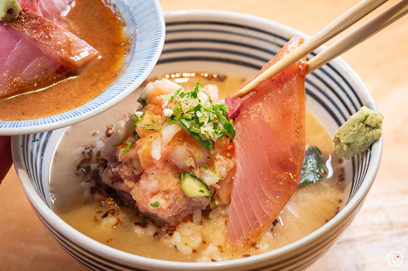 つじ半のぜいたく丼の茶漬け