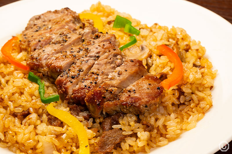 Steak pilaf at seafoods restaurant MEXICO Asakusa