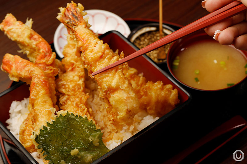 Shrimp tempura at seafoods restaurant MEXICO Asakusa