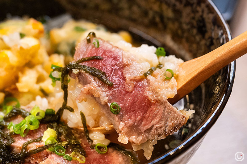 Halal tempura wagyu rice bowl at Tempura Asakusa SAKURA