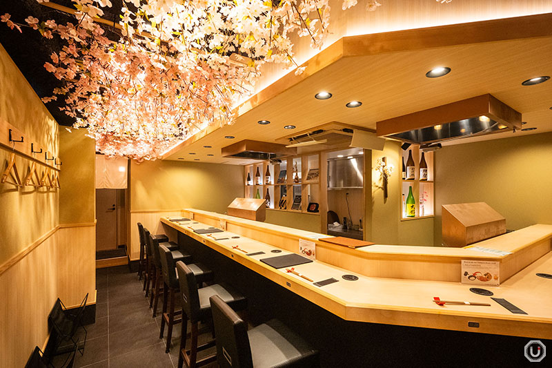 Interior of Tempura Asakusa SAKURA