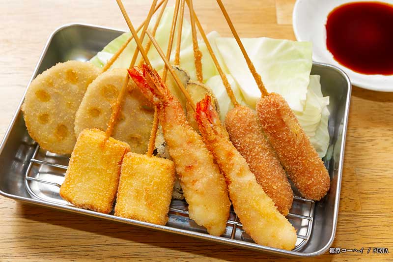 Kushikatsu, famous food in Osaka