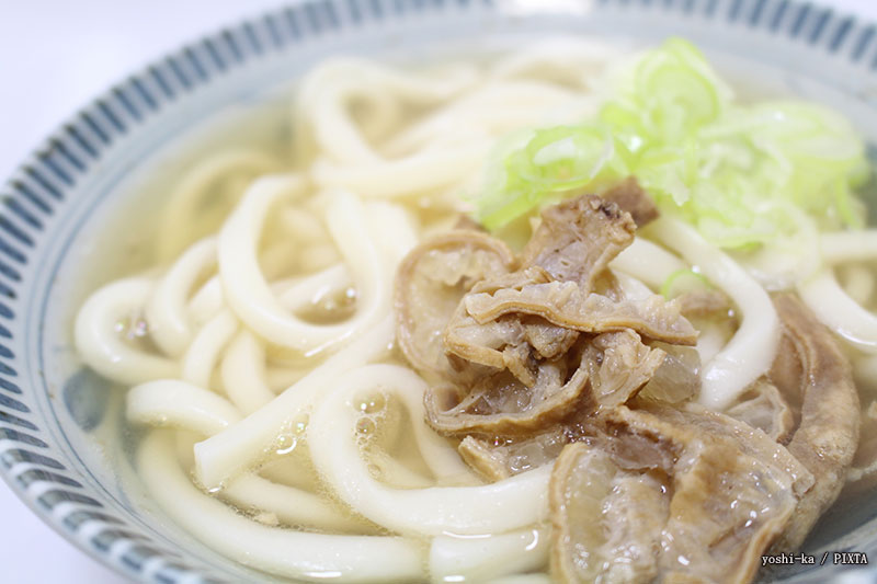 Kasu udon, famous food in Osaka