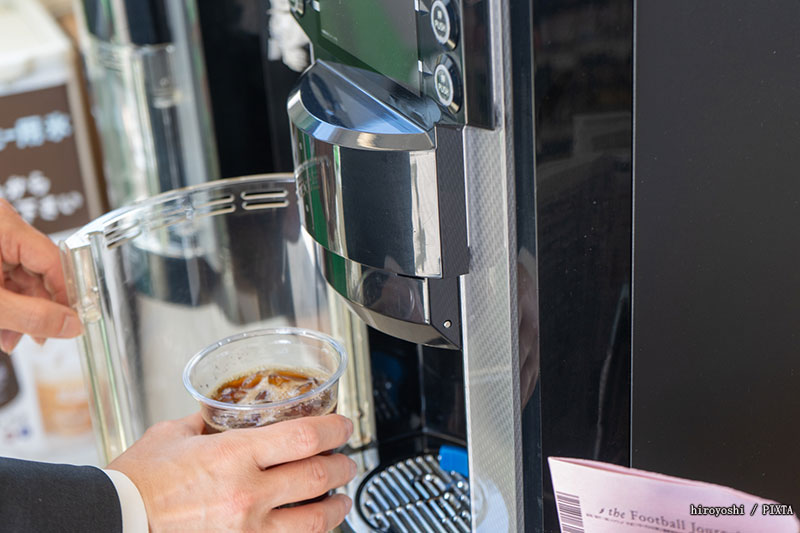 Freshly brewed coffee at a Japanese convenience store