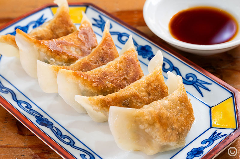 Gyoza dumplings at Kittan Gyoza in Nakameguro