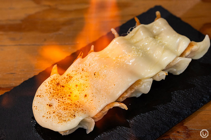 Cheese pork shoulder Gyoza at Kittan Gyoza in Nakameguro