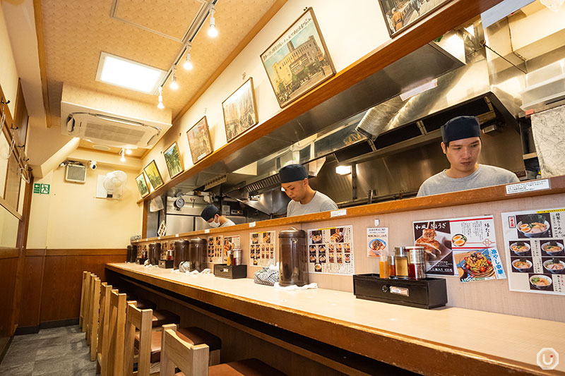 The interior of Yoroiya in Asakusa