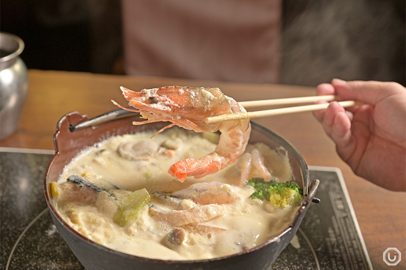 Salmon, Scallop, and Shrimp Rich Butter Miso Nabe