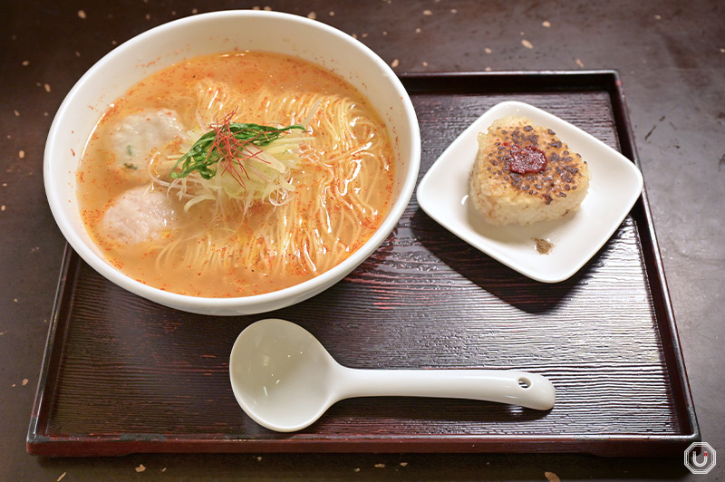 Spicy Seafood base RAMEN with Heshiko Yaki rice ball