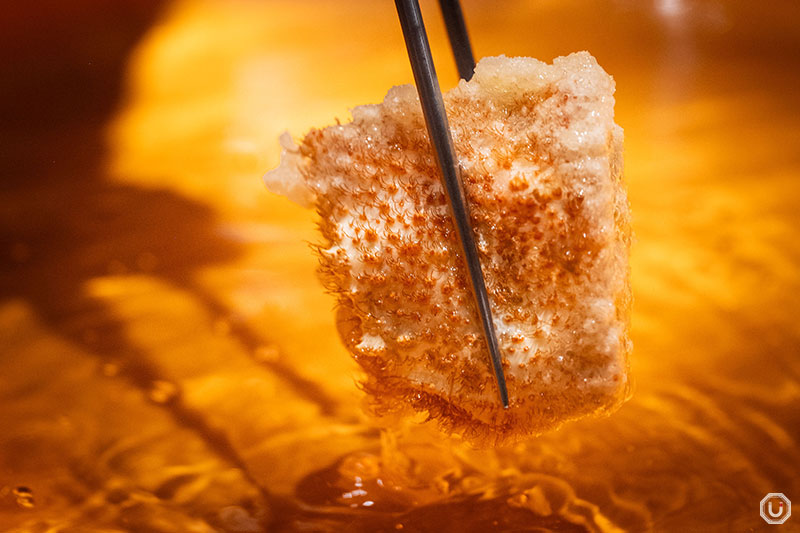 Deep-fried Hair Crab Shell at Tempura Ginza Onodera