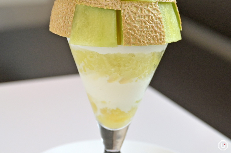 Melon parfait at Shinjuku Takano