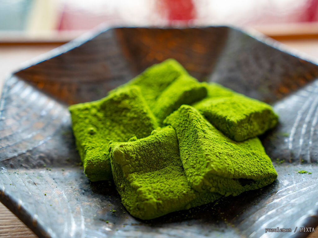 Matcha sweets in Kyoto