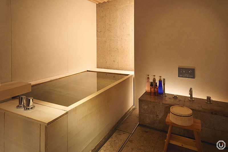 a reservable private bath at TSUKI Tokyo