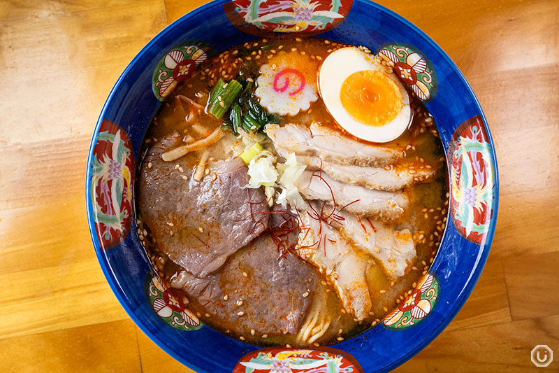 SPICY MISO WAGYU×CHICKEN RAMEN（WAGYU 2/CHICKEN 5）at Halal Ramen Shinjukutei Yotsuya