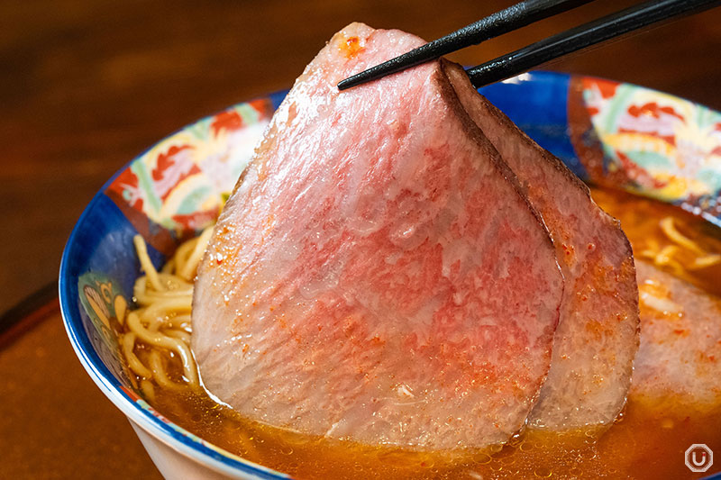 WAGYU SPICY RED（3-PCS BEEF TOPPING）at HALAL WAGYU RAMEN SHINJUKU-TEI