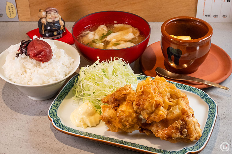 浅草の梅と星の梅酢の唐揚げ定食