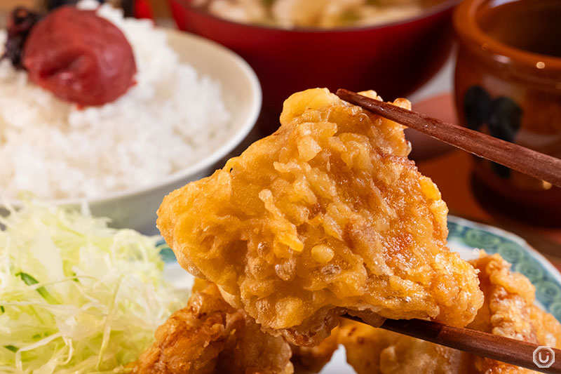 浅草の梅と星の梅酢の唐揚げ定食