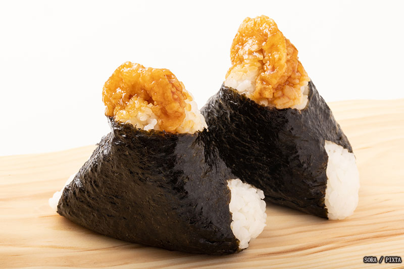 Tenmusu tempura rice balls