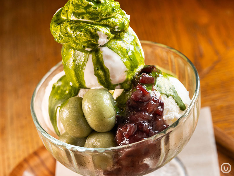 matcha parfait at chano ma