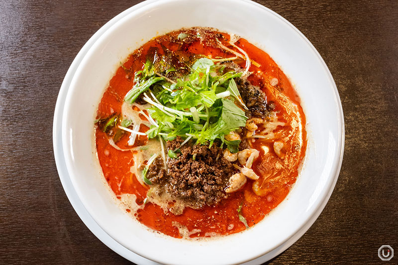 Szechuan dish of noodles with Soup at Shisen Tantanmen Aun in Yushima