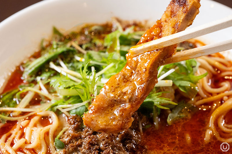 deep-fried pork topping at Shisen Tantanmen Aun in Yushima